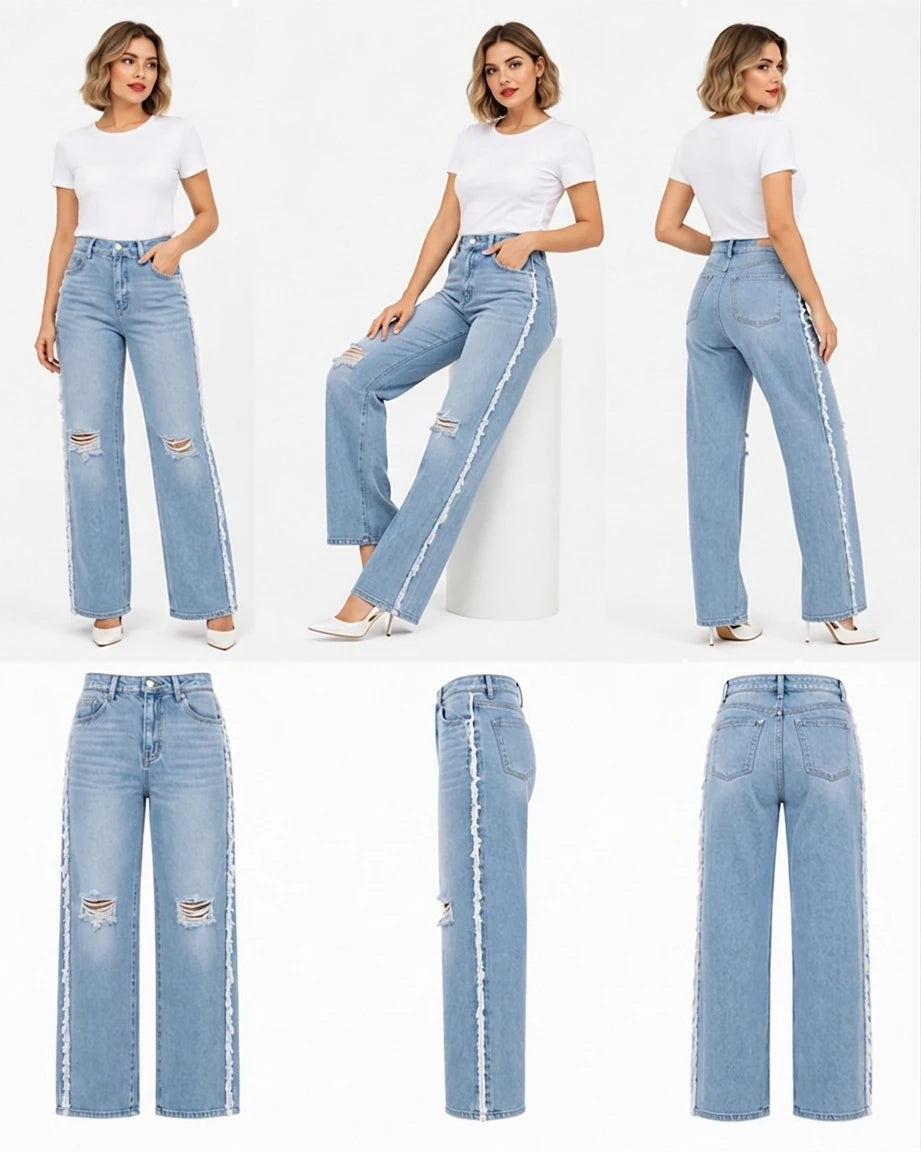 بنطلون جينز Wide Leg