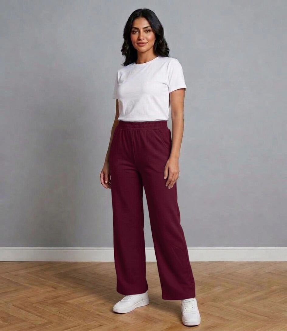 pants made from soft Milton fabric.