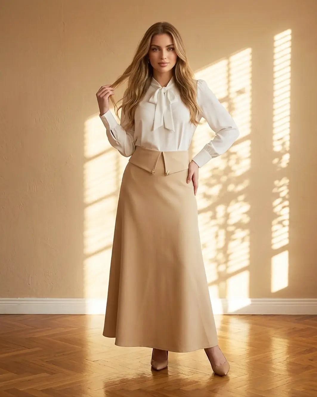 Beige Skirt