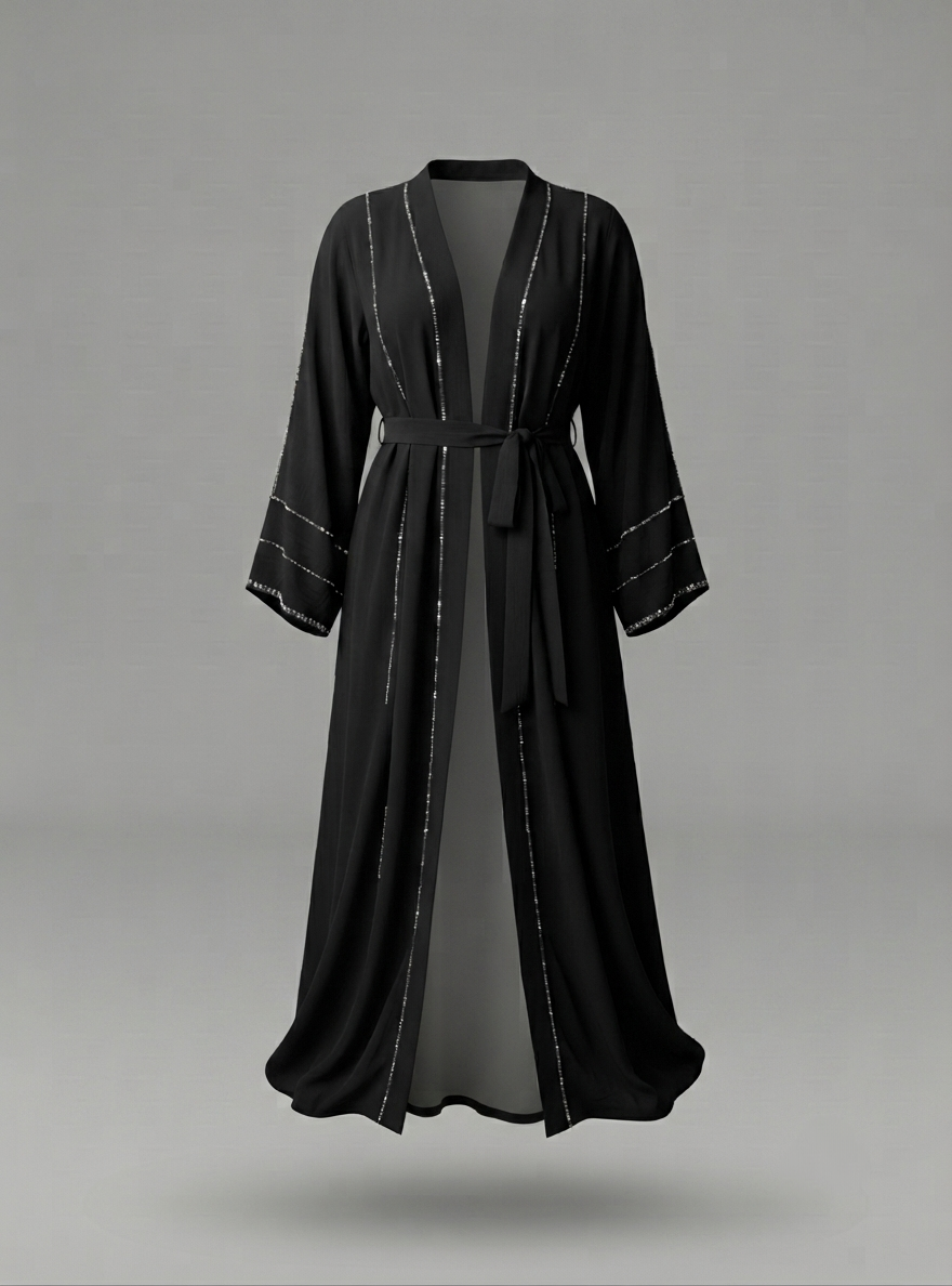 Silk open abaya