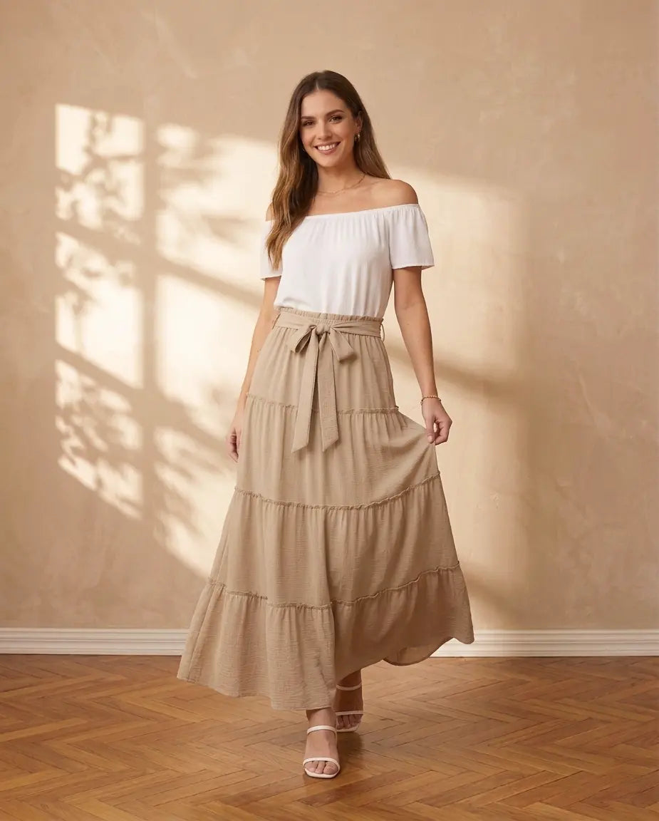 Beige Skirt